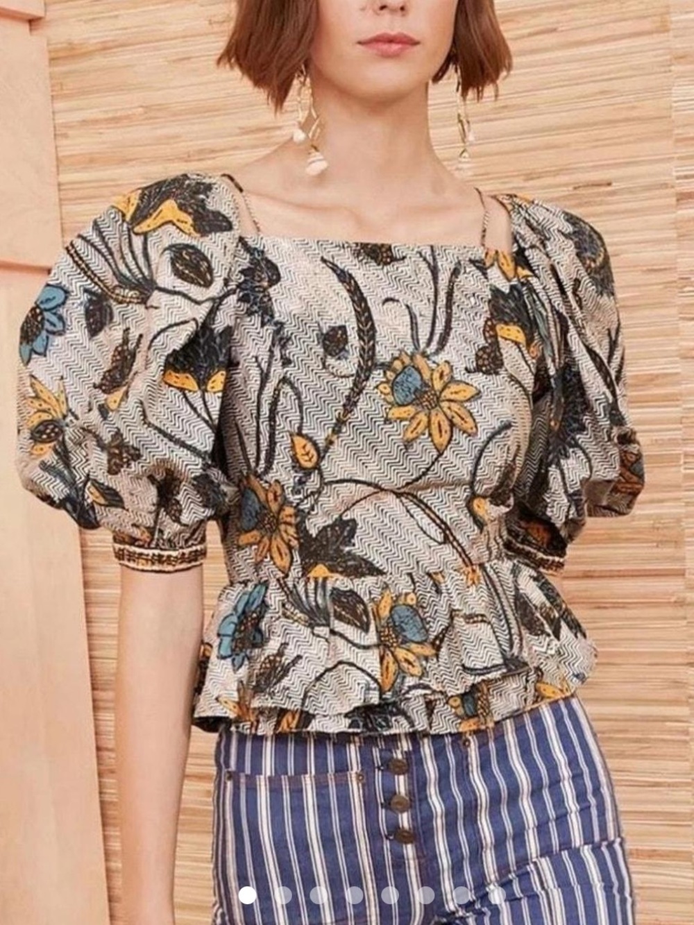 Ulla Johnson Carlotta Blouse Set in Portofino Botanical Print - Picture 3 of 15